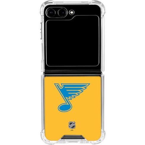 NHL St. Louis Blues Solid Background Galaxy Z Flip6 Clear Case